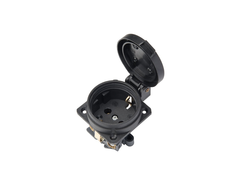 Martin Kaiser 1-Way Flush-Fitting Socket With Hinged Cover Black - 399/SW [30 Pieces]