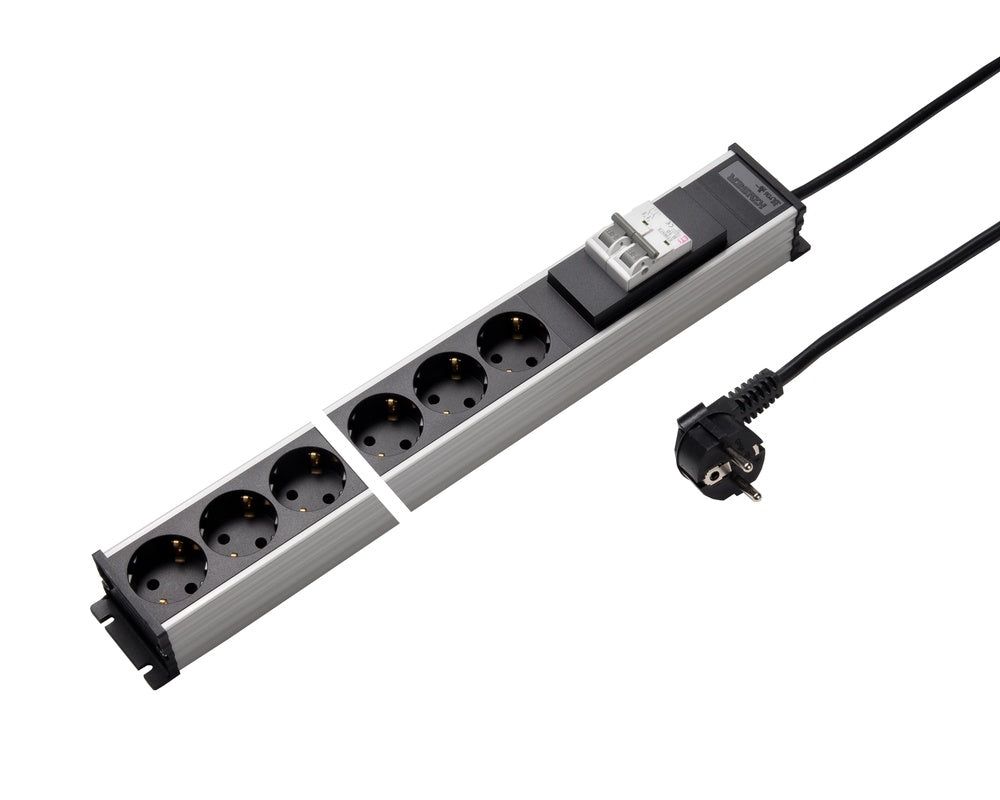 Martin Kaiser 6-Way Power Strip with 10A Circuit Breaker 3M Cable - 1136ZL6L-SW3 [10 Pieces]