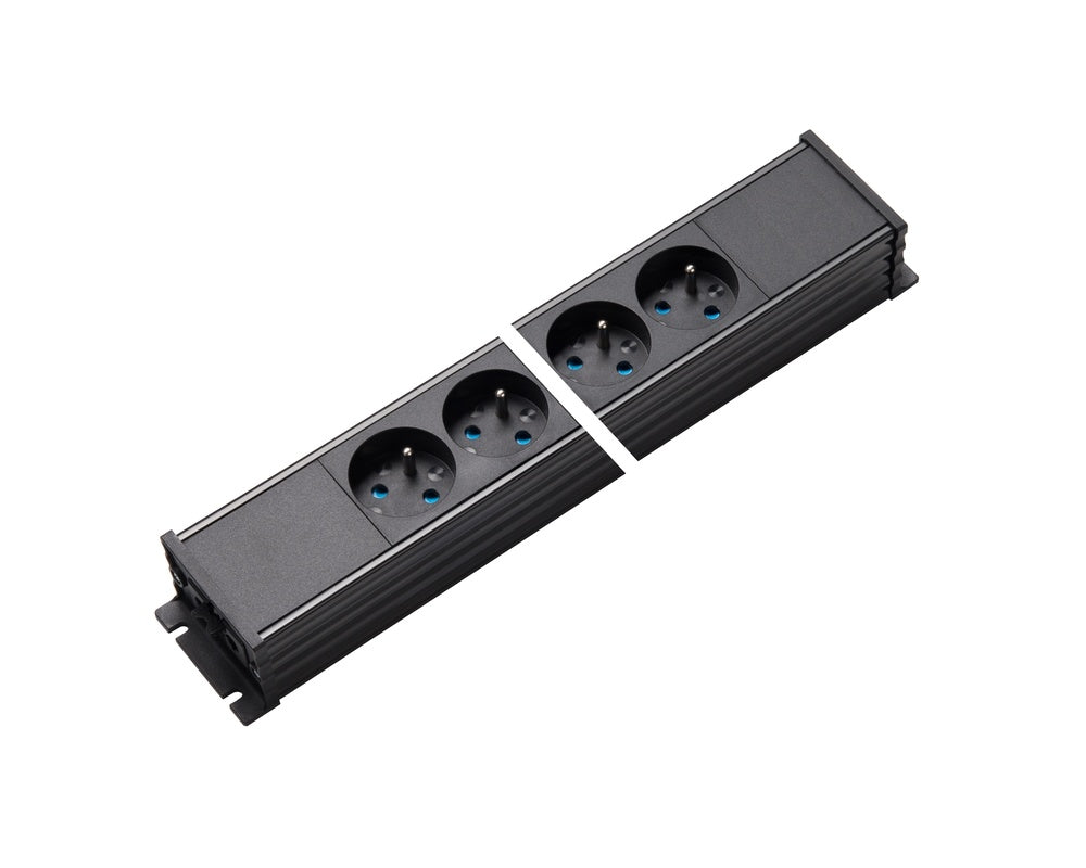 Martin Kaiser 8 Way Power Outlet Strip With Earthing Pin Black - 1254/8-2/SW [10 Pieces]