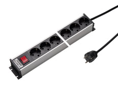 Martin Kaiser 8-Way 45 Degree Aluminium Power Outlet Strip With Switch Cable - 1301ZL8SW15 [10 Pieces]