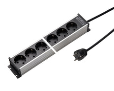 Martin Kaiser 6-Way Aluminum Power Strip No Switch Cable 1.5m - 1302KZL6SW15 [10 Pieces]