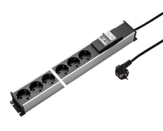 Martin Kaiser 6-Way Aluminum Power Strip with 10A Circuit Breaker 3M Cable - 1336ZL6SW3 [10 Pieces]