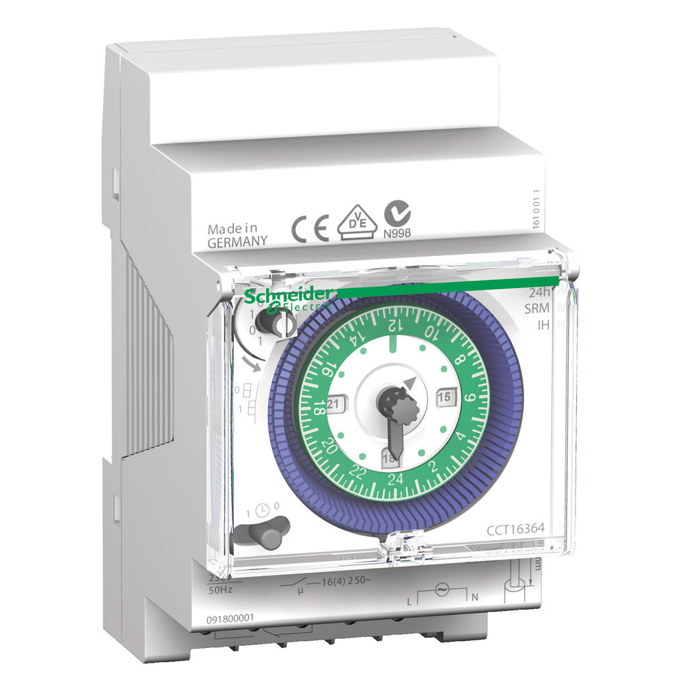 Schneider Electric Analoge 24h-Zeitschaltuhr Einkanal - CCT16364