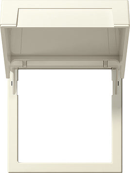 Gira System 55 Montageplatte mit Flip-Deckel cremeweiß - 265801