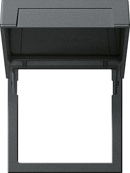Gira Montageplatte System 55 Anthrazit mit Flip-Deckel - 265828