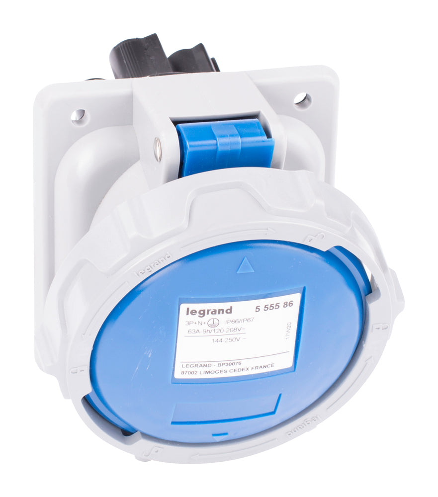 Legrand Einbausteckdose 230V 63A 4P+A IP67 P17 - 555586