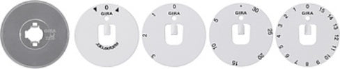Gira Set Symbol Discs Rotary Knob Accessories - 818300