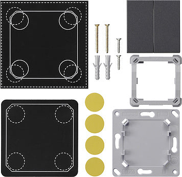 Gira EnOcean 2-Wege-Wandsender Montageset System 55 Anthrazit - 823228