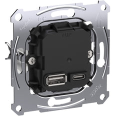 Schneider Merten USB Charger Insert Type A and C 45W PD - MTN4366-0120