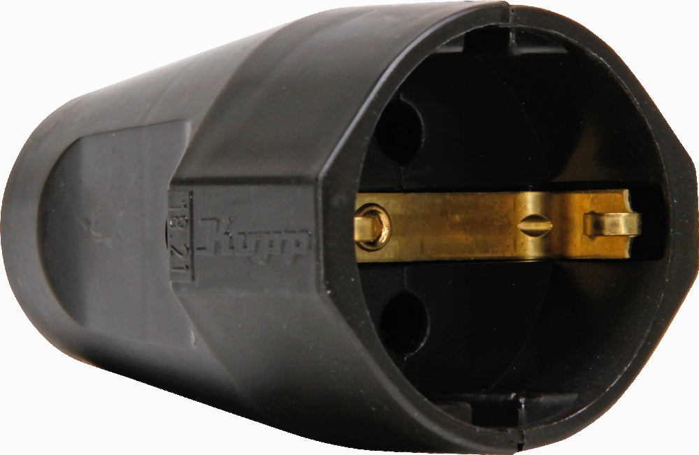 Kopp Right Angle Plastic Contrast Plug Brown 16A 3x1.5mm - 1821.0600.0 [10 Pieces]