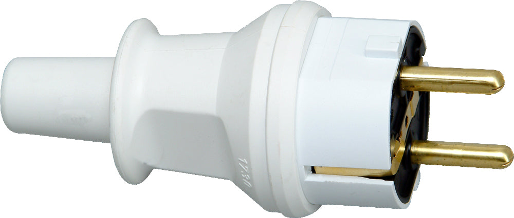 Kopp IP44 PVC Plug With Bend Protection White - 1730.0200.7 [10 Pieces]
