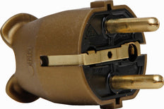 Kopp Grounded Plug 2X Right Angle CEE 7 Gold 16A - 1757.0700.5 [25 Pieces]