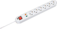 Bachmann Smart Table Socket 6x230V Surge Protection 1.5m - 381.2501K