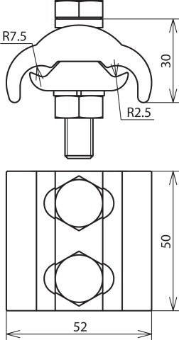 Dehn PV-Parallelanschluss-Zubehör Kupfer verzinkt - 306106