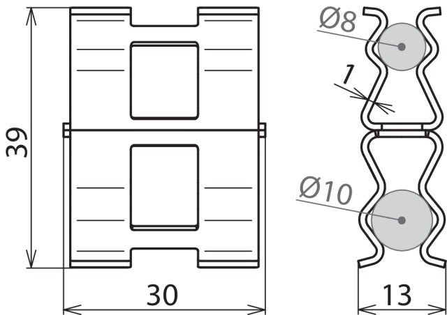 Dehnclip-Verstärkungsklammer für Rd 8mm und Rd 10mm - 308131 [2 Stück]