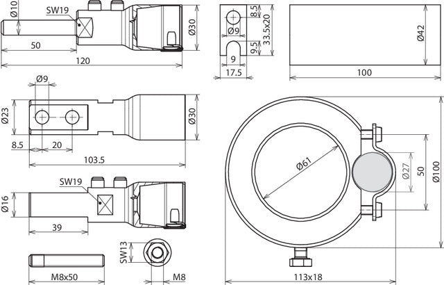 Dehn HVI Power Long Connection Kit mit Montagematerial - 819149