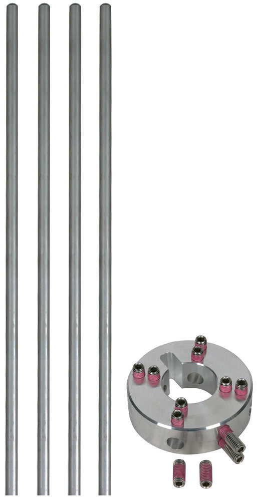 Dehn-Befestigungssatz für seitliche Fliegerstangen Al D10mm L - 819183