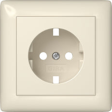 Gira Schuko-Abdeckeinheit System 55 Cremeweiß - 492901 [2 Stück]