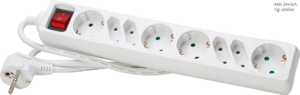 Kopp 8-Way Socket Switch Arctic White Edge - 129502003 [10 Pieces]