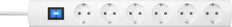 Kopp Universal Plus 6 Slot Switch With Cord White - 232802005 [4 Pieces]