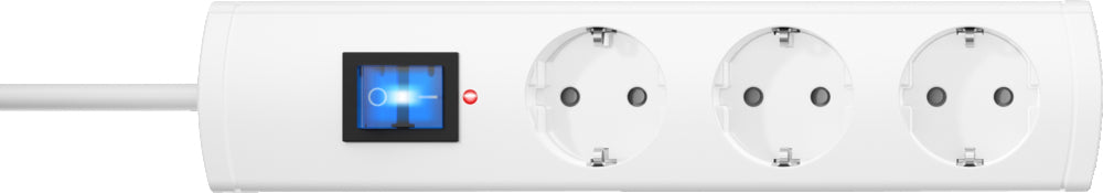 Kopp UNOversal Plus 3-Way Surge Protector White Cord - 233102005