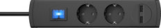 Kopp Universal Plus 2-Wege-Schalter mit 2 USB-Anschlüssen Anthrazit - 233505000