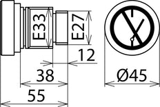 Dehn Verriegelungselement für E27 E33 Schraubeinsatz einteilig - 785640