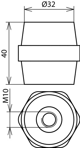 Dehn UV-beständiger Isolator für Potentialausgleichsschiene - 472210