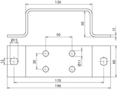 Dehn Erdungssammelschiene Edelstahl mit 2x2 Klemmen - 472109