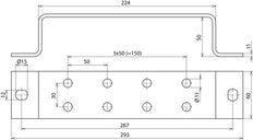 Dehn Erdungssammelschiene aus Edelstahl mit 2x4 Klemmen - 472129