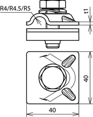Dehn MV Clamp With Hexagon Screw And Spring Washer - 390559