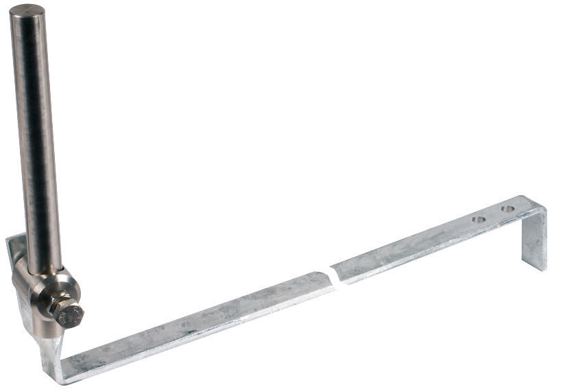 Rutenhalter mit Strebe L475mm für Pultdach mit Schraube - 223005