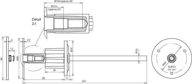 Dehn Feste Erdungsklemme Zubehör M10 M12 V4A StZn - 478051