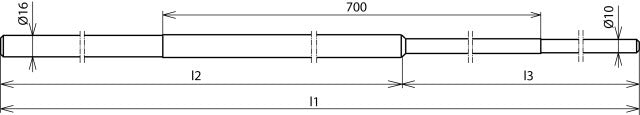 DEHN Earth Entry Rod Partly Insulated Tapered 2000mm - 480020