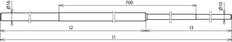 DEHN Earth Entry Rod Partly Insulated Tapered 2000mm - 480020