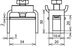 Dehn Terminal Block For Equipotential Bonding Bar - 563012 [2 pieces]