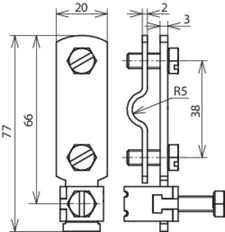 Dehn-Edelstahl-Klemme für Ringgeräte-Verbindung - 563169