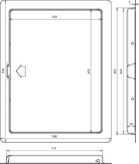 Dehn Inspektionstür mit Schnappverschluss 230X180mm St/Tzn - 476100