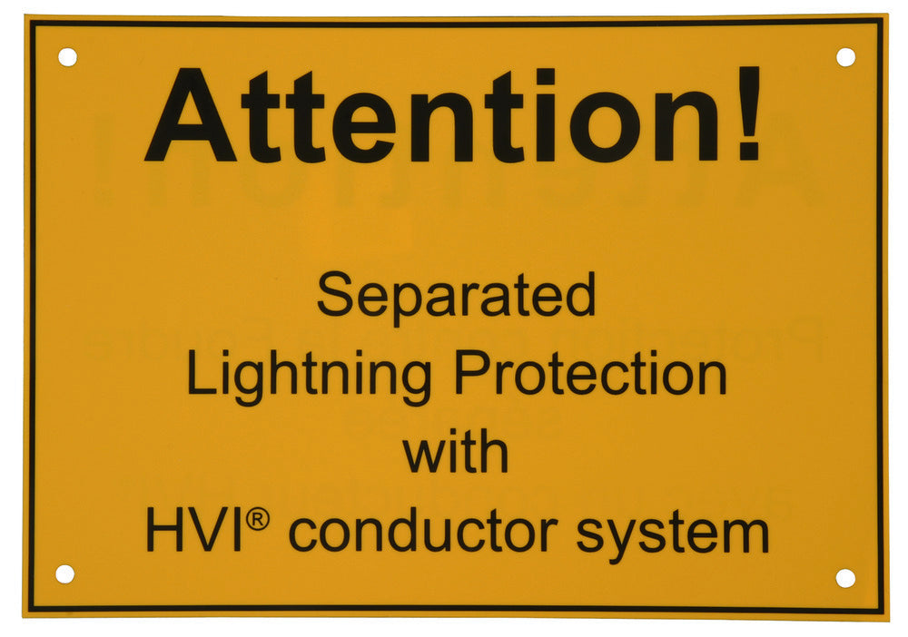 Dehn HWS 300X210 Instruction Plate With Separated Lightning Protection - 480598