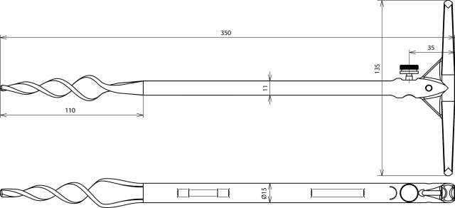 Dehn Eb Assm5 L350 Tggalzn Erdbohrgerät Hilfselektrode - 587460