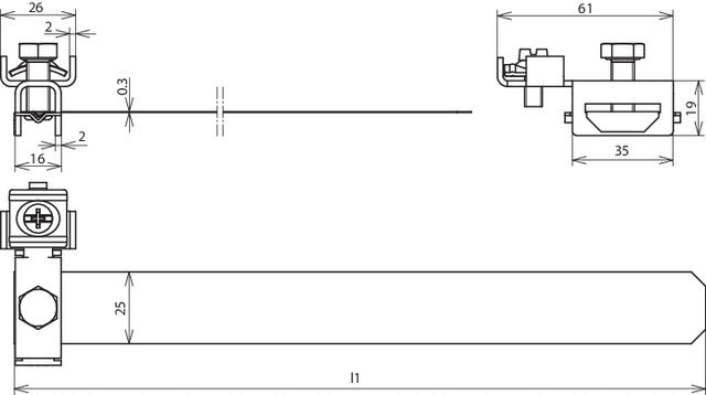 Dehn Erdungsrohrschelle mit Anschluss-Set - 540912