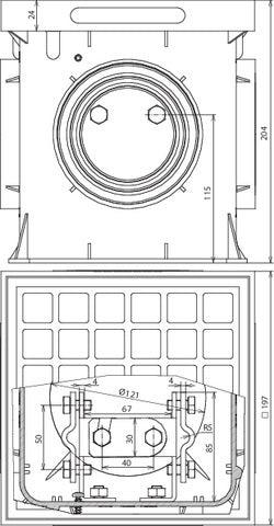 Dehn UF Testfugenbox Kunststoff FL40 197x197x204mm - 549050
