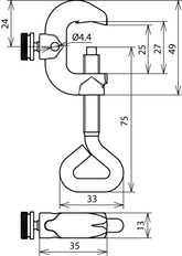 Dehn Test Clamp MCI Tzn With 2-21mm Clamping Range - 588000