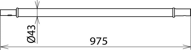 Dehn Verlängerungsgriff Steckkupplung D43mm L975mm HV STK 43 - 766077