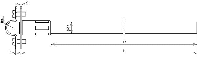Dehn DIDH 16 515 V2A GFK16 Iso-Abstandhalter ohne Befestigungselement - 106178