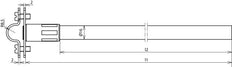 DEHNiso Spacer RD 16mm L 1015mm V2A GFK16 Without Fixing Accessories - 106185
