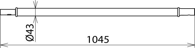 Dehn Verlängerungsgriff mit Steckkupplung D43mm L1045mm - 766076