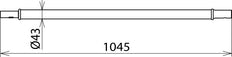 Dehn Verlängerungsgriff mit Steckkupplung D43mm L1045mm - 766076