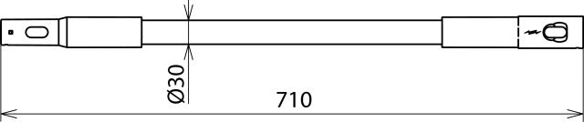 Dehn HV-Griffverlängerung mit Steckkupplung L 710mm - 766335