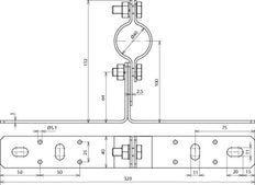 Dehn WB D40 WA V2A Montagewinkel mit Klemme für Rohre - 105140